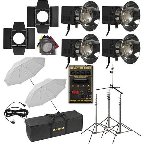 Novatron 1500 W/S 4 Light Convertible Studio Kit