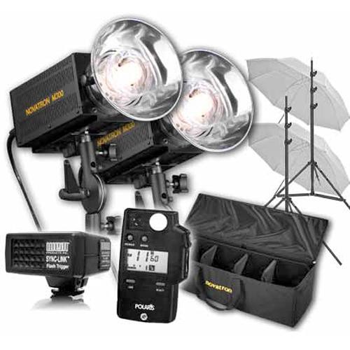 Novatron M300  Two Monolight Kit /w Flashmeter and Wein Sync-Link (120VAC)