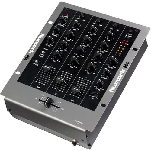 Numark M4 - Three-Channel DJ Mixer with 3-Band EQ (Grey)