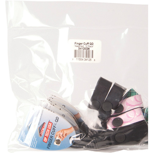 OP/TECH USA USA Finger Cuff-QD (Assorted Colors, Pack of 12)