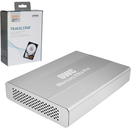 OWC 500GB Travelstar 2.5" SATA Mobile Hard Drive Kit & Mercury Elite Pro Mini Combo Interface Case B&H Kit