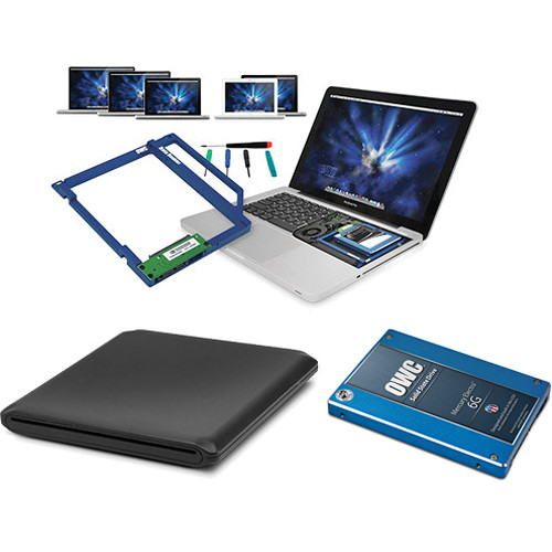 OWC Data Doubler Optical to SATA HD Converter Bracket Kit for Mac Laptops with 512GB SSD and Optical Drive External Enclosure