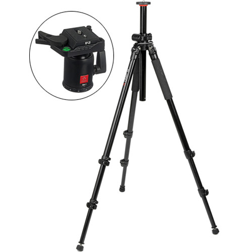 Oben AC-2320L 3-Section Aluminum Lateral Tripod with BA-2 Ball Head Kit