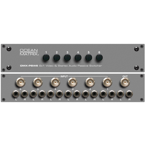 Ocean Matrix OMX-PSW6 1x6 Audio Video Passive Switcher
