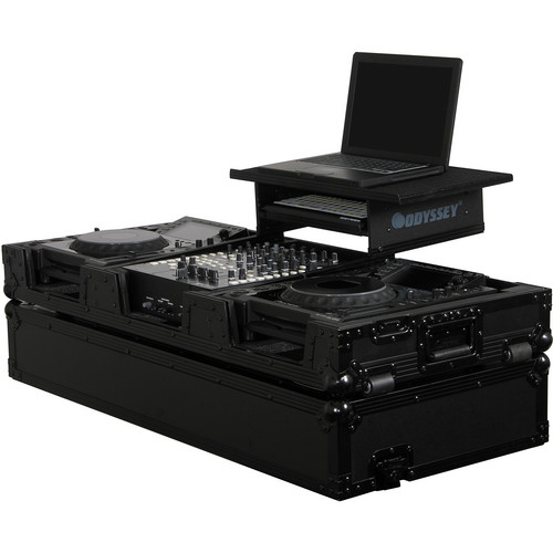 Odyssey FZGS12CDJWBL Flight Zone Black Label Glide Style ATA Flight Case (Black)