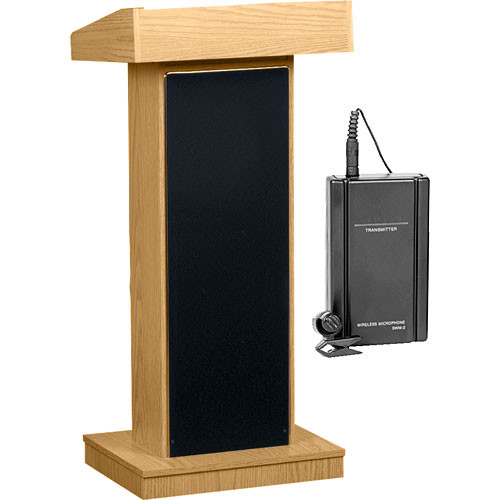 Oklahoma Sound Orator  #800x Sound Lectern (Light Oak) w/ LWM-6
