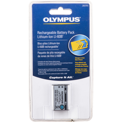 Olympus LI-60B Lithium-Ion Battery (3.7V, 680mAh) 202252 B&H