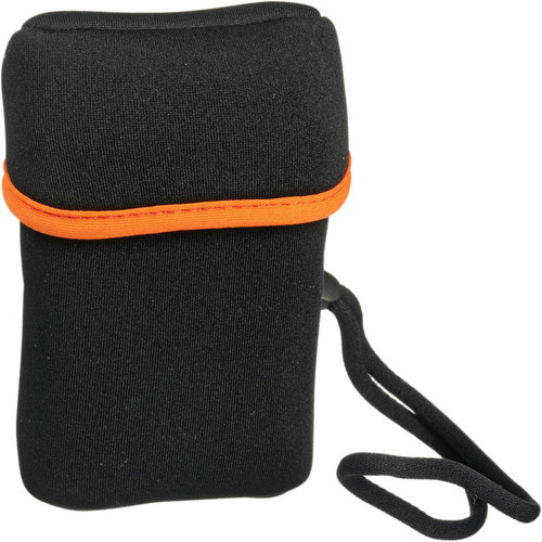 Olympus Neoprene Compact Camera Case with Wrist Strap - Black (Orange Trim)