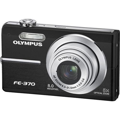 Olympus FE-370 Digital Camera (Black) 226425 B&H Photo Video