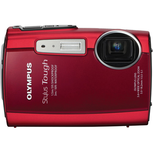 Olympus Stylus Tough 3000 Digital Camera (Red) 227630 B&H Photo