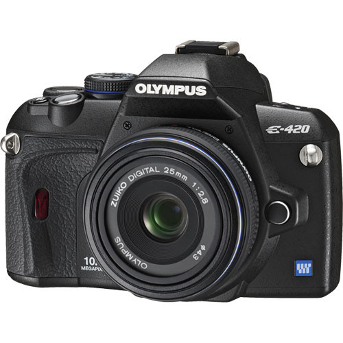 Olympus E-420 SLR Digital Camera Kit with 25mm Lens