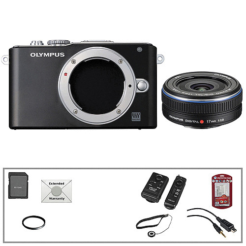 Olympus E-PL3 Mirrorless Micro Four Thirds Digital Camera Kit with 17mm f/2.8 Lens and Basic Accessories