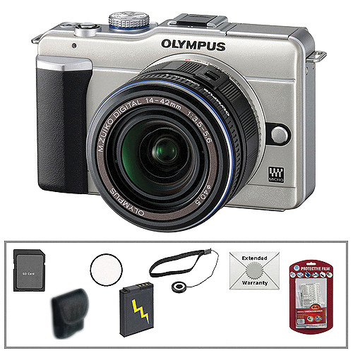 Olympus PEN E-PL1 Digital Camera with Basic Accessory Kit (Champagne)