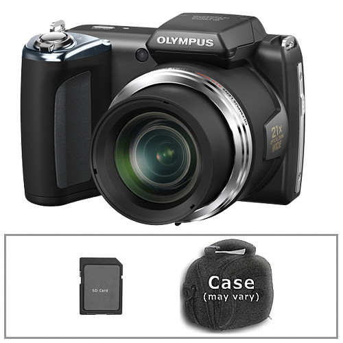 Olympus SP-620UZ Digital Camera with Basic Accessory Kit (Black)