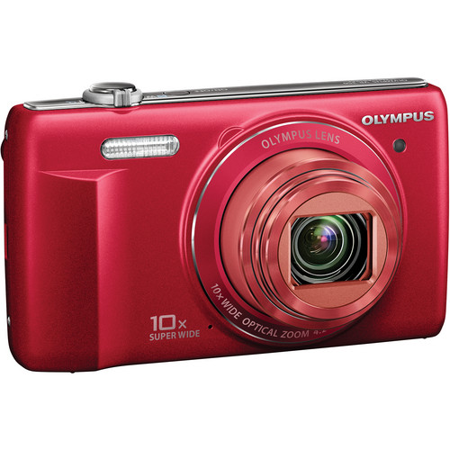 Olympus VR-340 Digital Camera (Red) V105080RU000 B&H Photo Video
