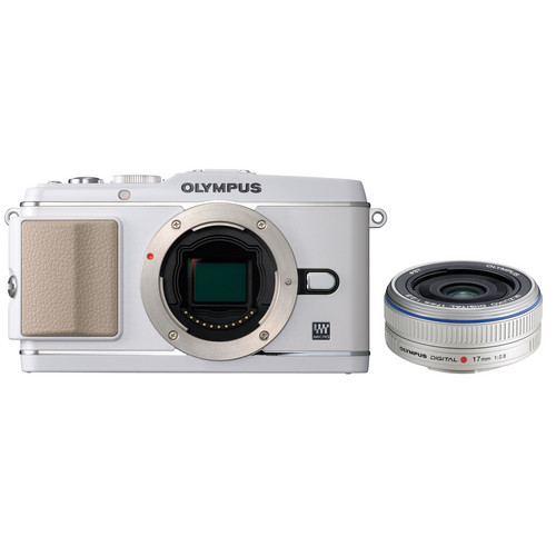 Olympus E-P3 PEN Digital Camera with 17mm Lens (White)