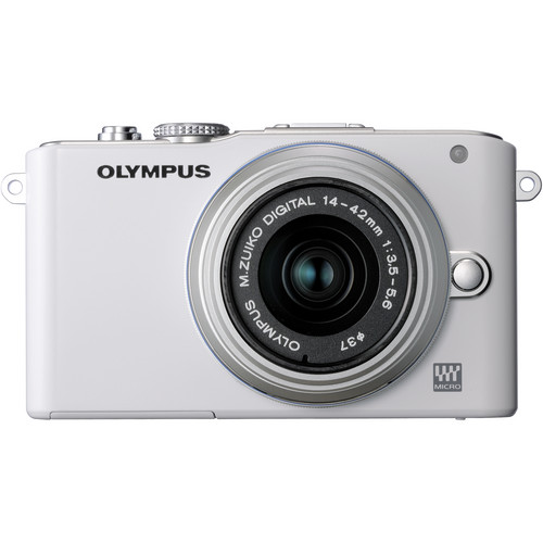 Olympus E-PL3 Mirrorless Micro Four Thirds Digital Camera with 14-42mm II f/3.5-5.6 Lens (White)