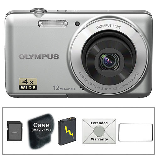 Olympus VG-110 Digital Camera with Deluxe Accessory Kit (Silver)