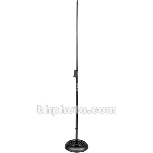 On-Stage Round Base Quick Release Telescoping Microphone Stand (Black)