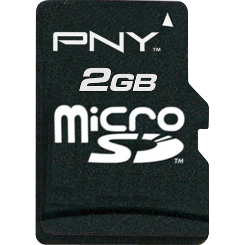 PNY 2GB microSD Memory Card Class 2 With SD Adapter