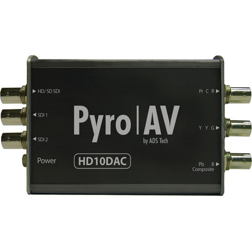 PYRO AV HD10DAC Multi-Rate 10-Bit HD/SD-SDI to Analog Video Encoder