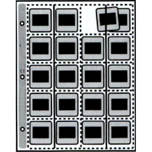Pana-Vue Archival Side-Loading Slide Page (Holds Twenty 35mm Slides, 100 Pages)