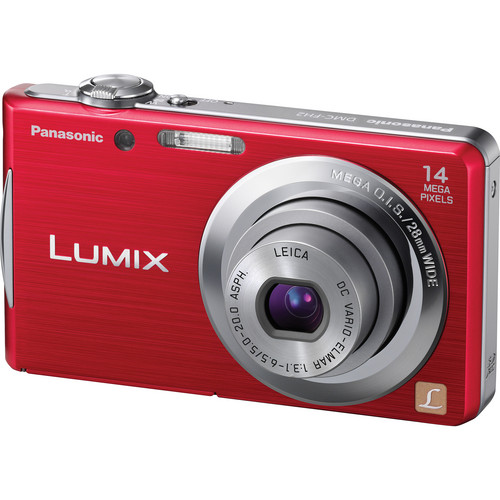 Panasonic Lumix DMC-FH2 Digital Camera (Red)
