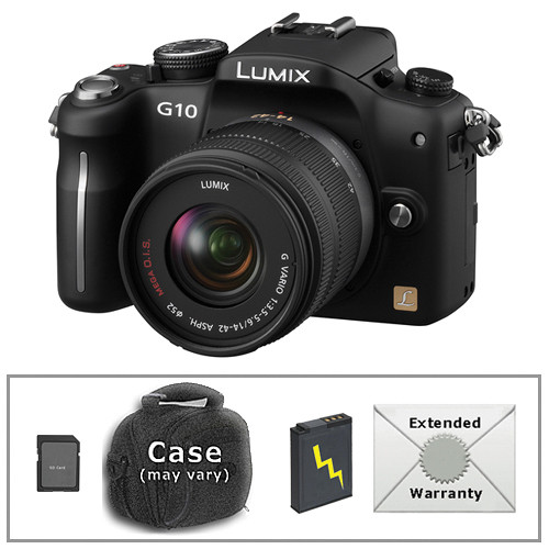Panasonic DMC-G10 Interchangeable Lens System Digital Camera with Deluxe Kit