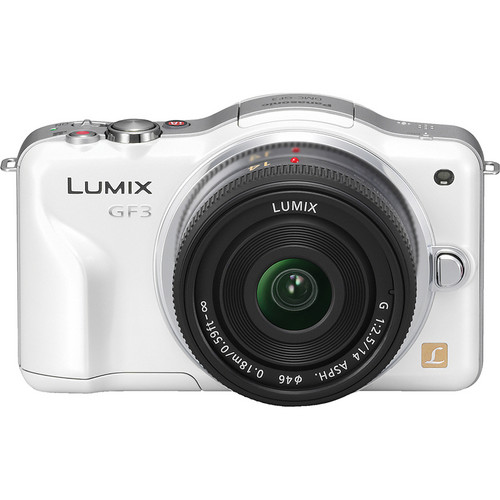 Panasonic Lumix DMC-GF3 Digital Camera with 14mm Lens Kit (White)