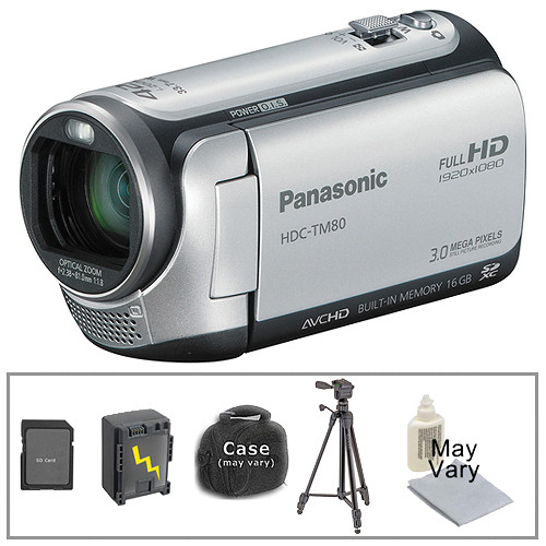 Panasonic HDC-TM80 HD Camcorder with Basic Accessory Kit (Silver)