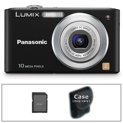 Panasonic LUMIX DMC-F2 Digital Camera with Basic Accessory Kit (Black)