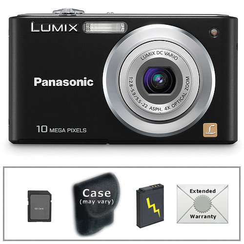Panasonic LUMIX DMC-F2 Digital Camera with Deluxe Accessory Kit (Black)