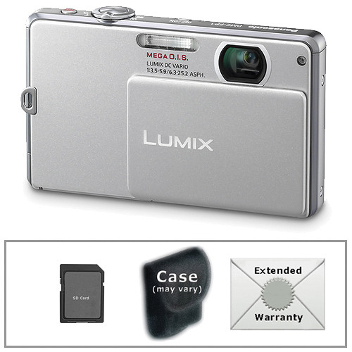 Panasonic LUMIX DMC-FP1 Digital Camera with Deluxe Accessory Kit (Silver)