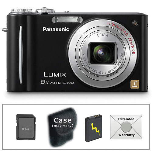 Panasonic LUMIX DMC-ZR3 Digital Camera with Deluxe Accessory Kit (Black)