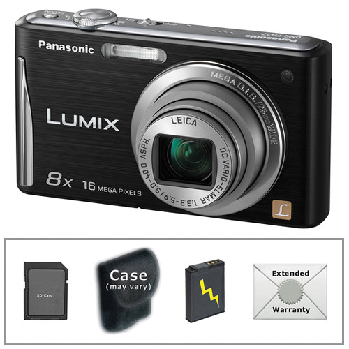 Panasonic Lumix DMC-FH27 Digital Camera with Deluxe Accessory Kit (Black)