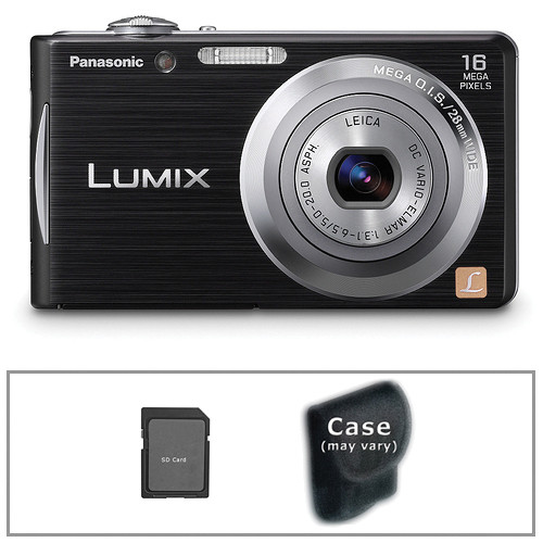 Panasonic Lumix DMC-FH5 Digital Camera with Basic Accessory Kit (Black)