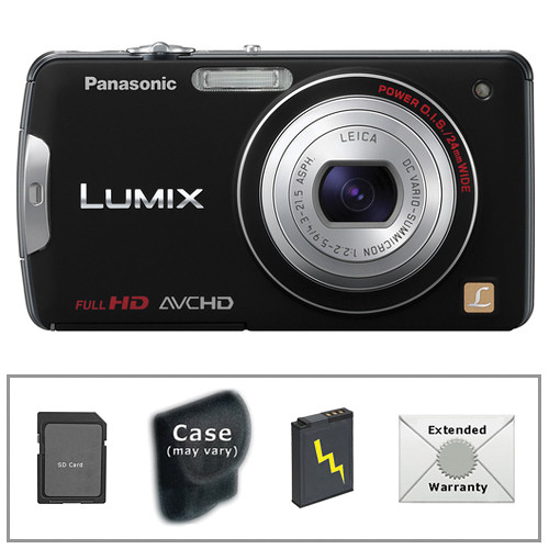 Panasonic Lumix DMC-FX700 Digital Camera with Deluxe Accessory Kit (Black)