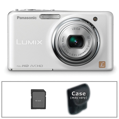Panasonic Lumix DMC-FX78 Digital Camera with Basic Accessory Kit (White)