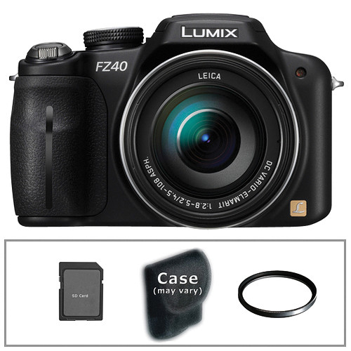 Panasonic Lumix DMC-FZ40 Digital Camera with Basic Accessory Kit