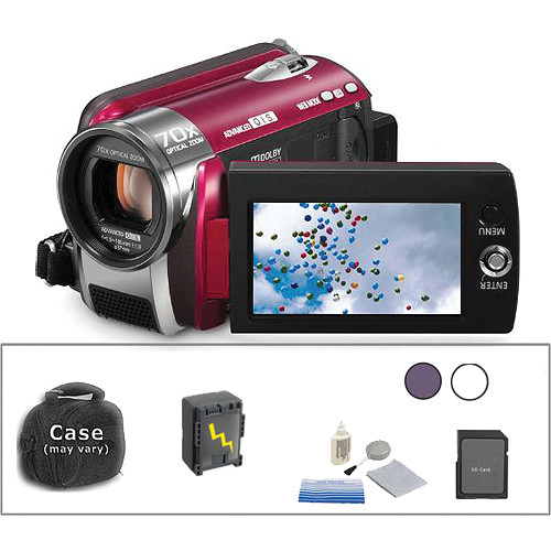 Panasonic SDR-H80 Standard Definition Camcorder Basic Kit (Red)
