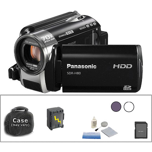 Panasonic SDR-H80 Standard Definition Camcorder Basic Kit (Black)