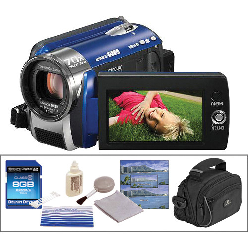 Panasonic SDR-H80 Standard Definition Camcorder Basic Kit (Blue)
