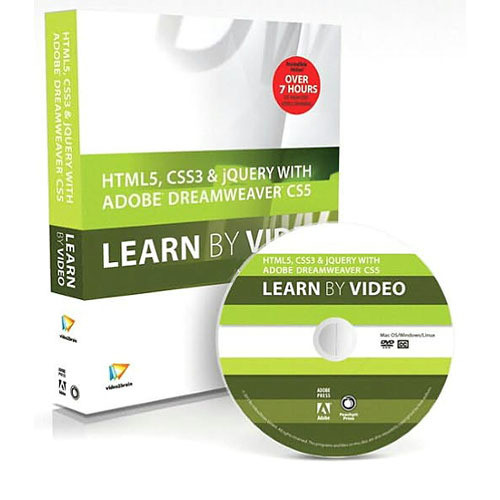 Pearson Education Book & DVD: HTML5, CSS3, and jQuery with Adobe Dreamweaver CS5.5: Learn by Video (1st Edition)