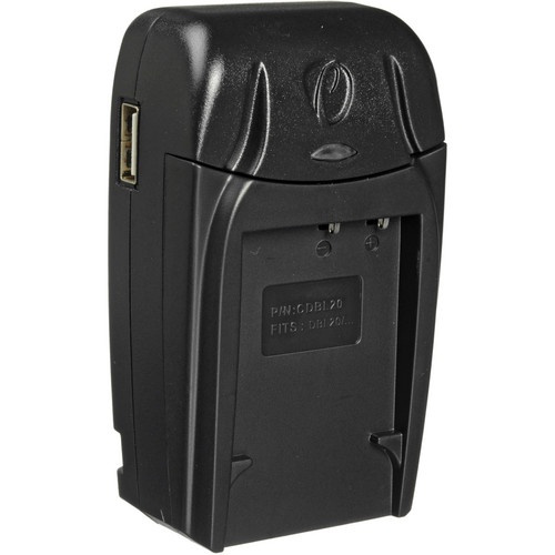 Pearstone Compact AC/DC Charger for Sanyo DB-L20 Battery