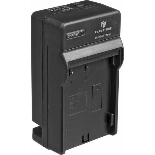 Pearstone Mini AC/DC Battery Charger for Olympus BLM-01
