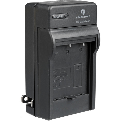 Pearstone Mini AC/DC Battery Charger for Pentax D-Li7 and Fuji NP-720
