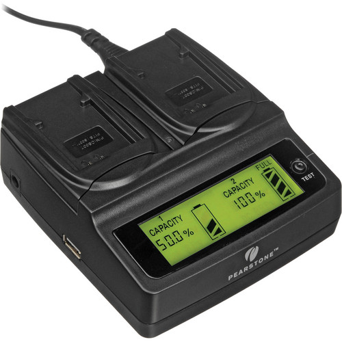 Pearstone Duo Battery Charger for Panasonic CGA-S007