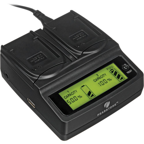 Pearstone Duo Battery Charger for Panasonic CGA-S008 & VW-VBJ10