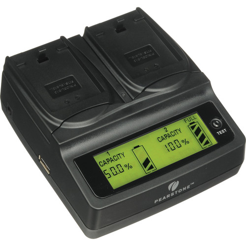 Pearstone Duo Battery Charger for Panasonic DMW- BLB13