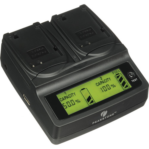 Pearstone Duo Battery Charger for Panasonic DMW-BLC12